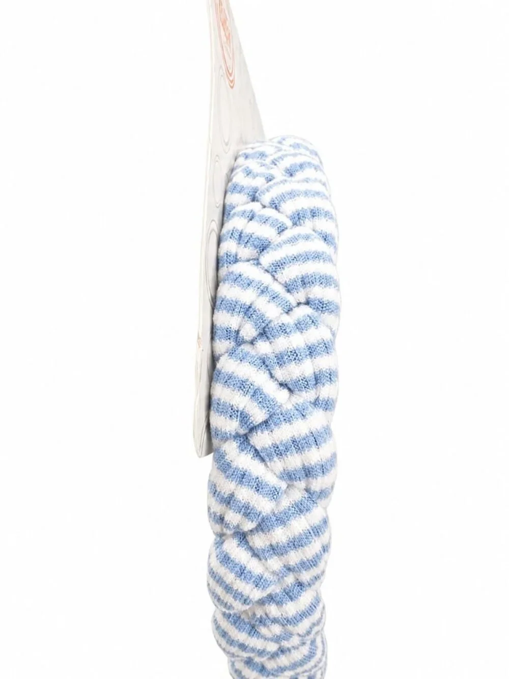 Girls Pinstripe Braided Blue and White Headband NEW